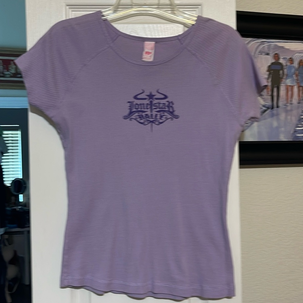 Fitted ribbed Lone Star Rally tshirt